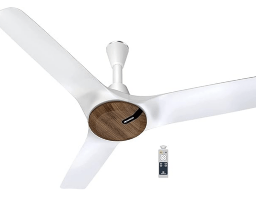Havells 1200mm Stealth Air Neo BLDC Motor Ceiling Fan | Most Silent & Premium, 5 Star with RF Remote | 100% Copper, Upto 55% Energy Saving, Flexible Timer Settings | (Pack of 1, Wood Pearl White)